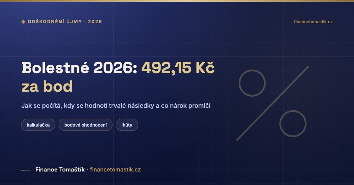ODŠKODNĚNÍ ÚJMY — Finance Tomaštík