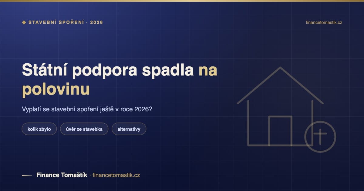 Státní podpora u stavebního spoření spadla na polovinu — Finanční poradenství
