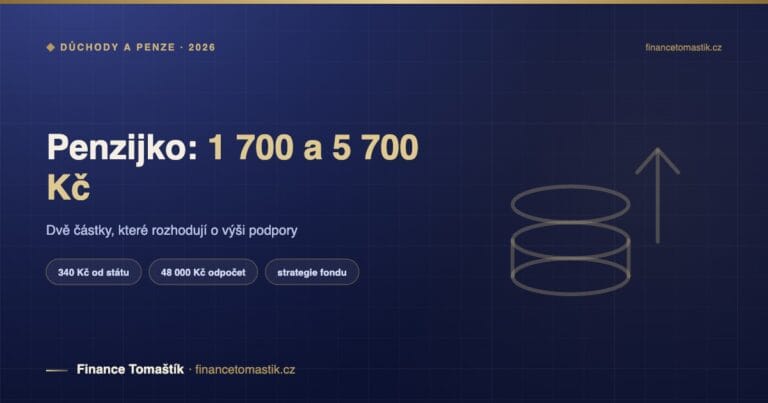 Penzijní spoření 2026: dvě částky, které rozhodují o tom, kolik vám stát a zaměstnavatel přidají