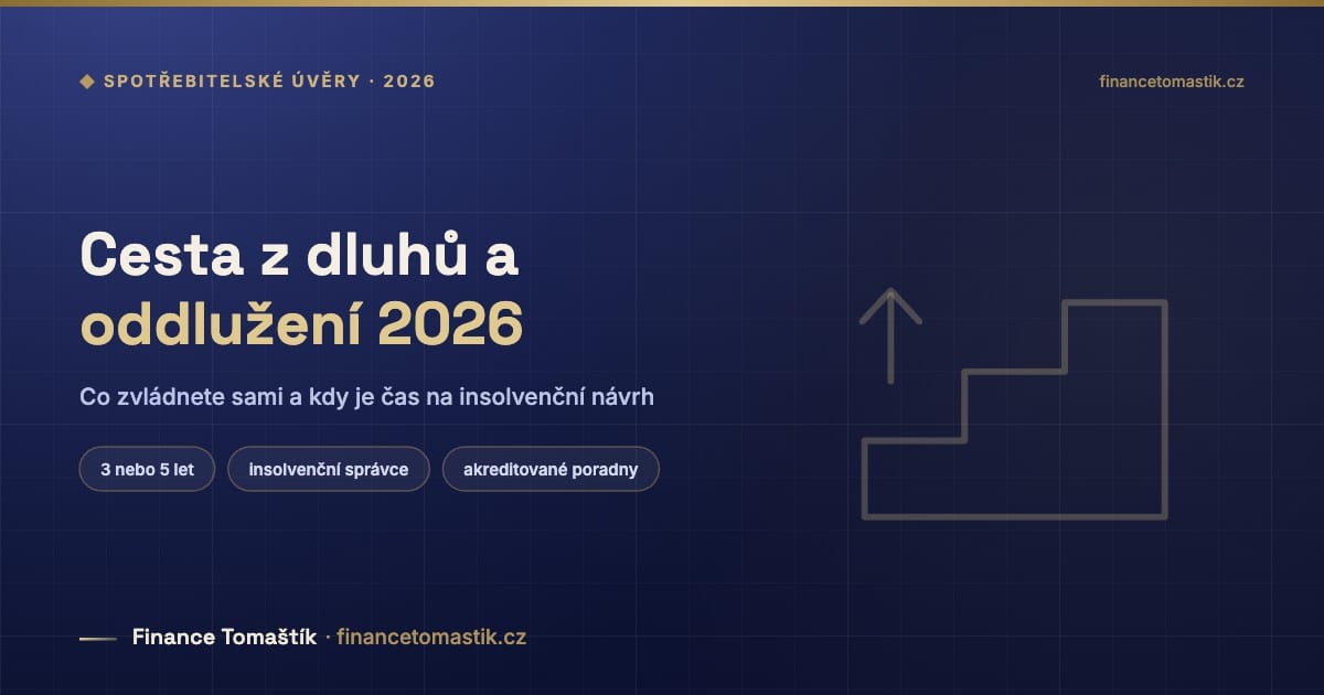 Cesta z dluhů a oddlužení 2026 — Co zvládnete sami a kdy je čas na insolvenční návrh