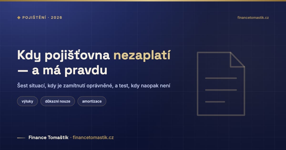 POJIŠTĚNÍ — Finance Tomaštík