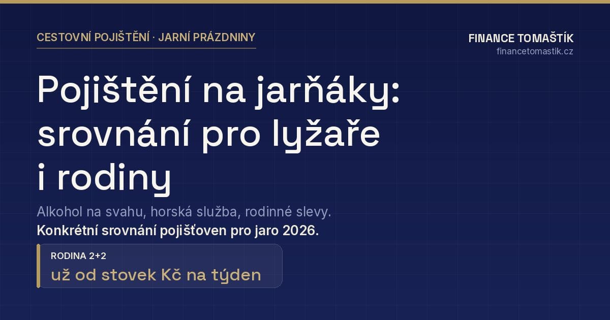 Cestovní pojištění na jarní prázdniny — srovnání pro lyžaře i rodiny