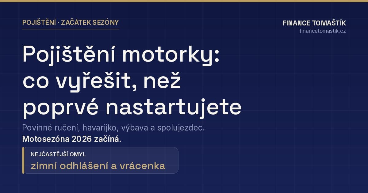 Pojištění motorky před sezónou 2026 — povinné ručení a havarijko
