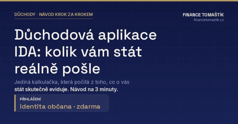 Informativní důchodová aplikace (IDA): jak za 3 minuty zjistíte, kolik vám stát reálně pošle